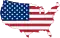 Flag-map of the United States of America