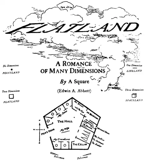 alt-text=Full title, diagram and illustration of the "lands" [image from title page of second edition, substituting first.]