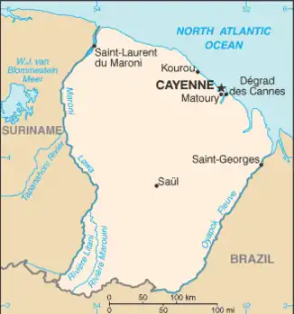 map of French Guiana