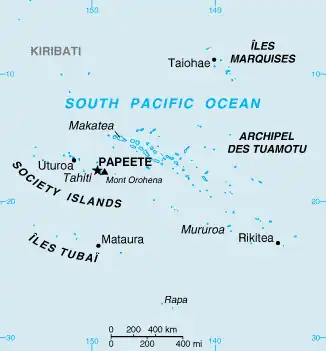 map of French Polynesia