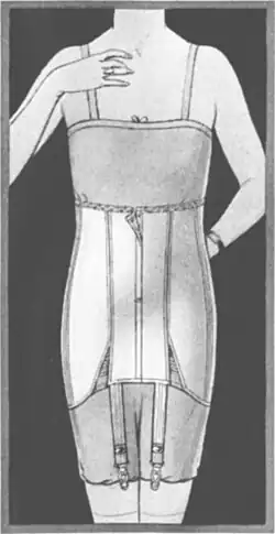 Front Hook and Eye Fastening in 20-Type Girdle