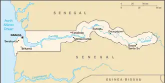 map of Gambia, The