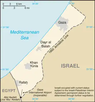 map of Gaza Strip