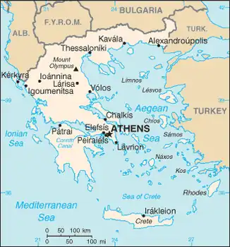 map of Greece