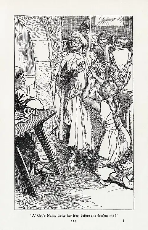 'A' God's Name write her free, before she deafens me!'