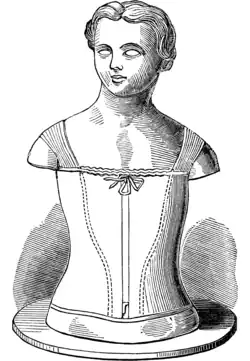 front view of bodice