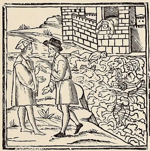 Fig. 33.— Hero and Leander. From the Ovid of 1515. Venice.