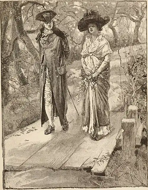 "Nay, Love, 'tis you who stand With almond clusters in your clasping hand."