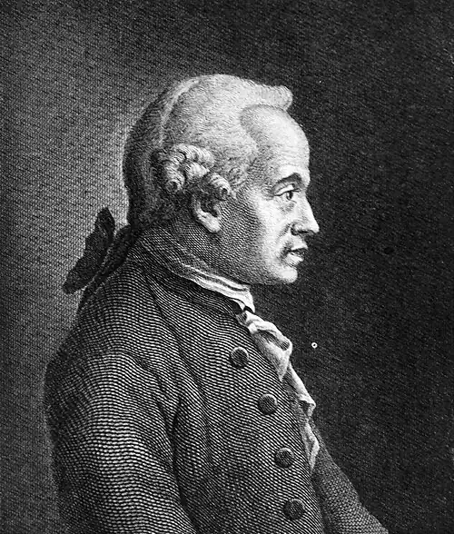 engraving of philosopher Immanuel Kant