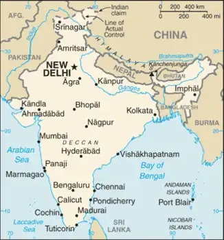 map of India