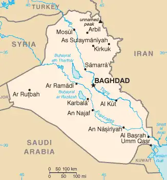 map of Iraq