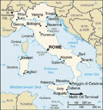 map of Italy