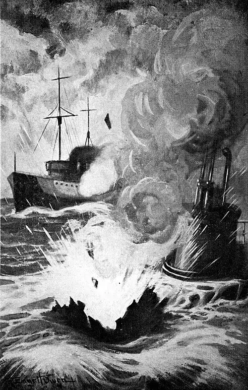 “A bright flash of blue fire shot up through the hole”