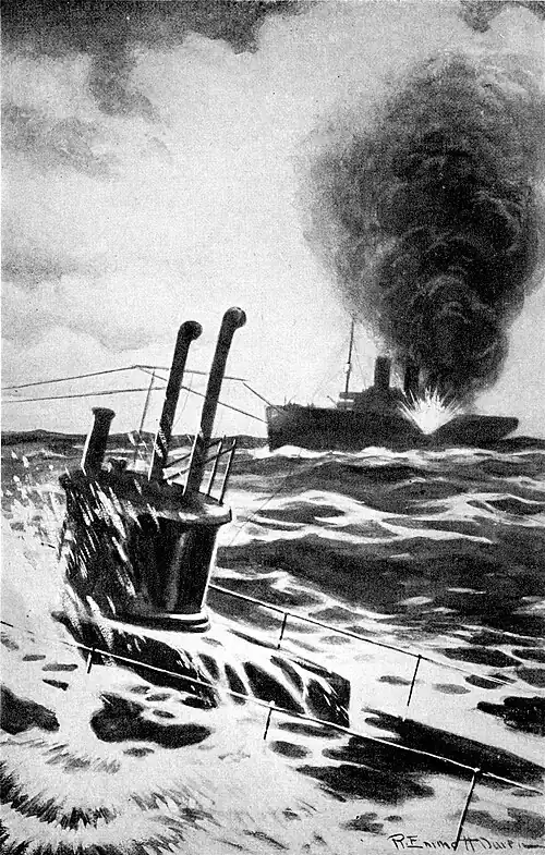 Our torpedo passed through the raider’s hull and exploded inside