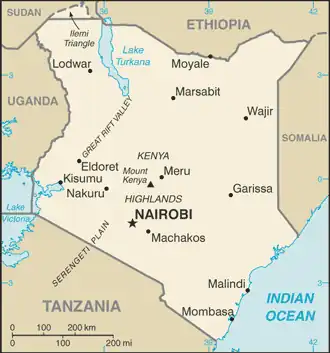 map of Kenya