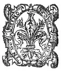 Crest with a fleur-de-lis and text around the outside reading "In Domino Confido".