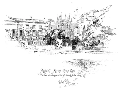 Ruskin's Rooms, Corpus Christi. ⁠The two windows on the left belong to the rooms.