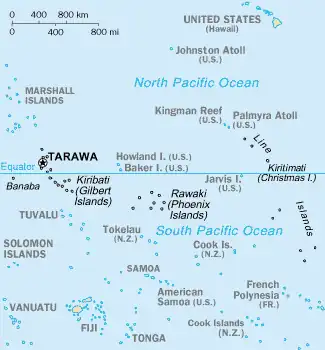 map of Kiribati