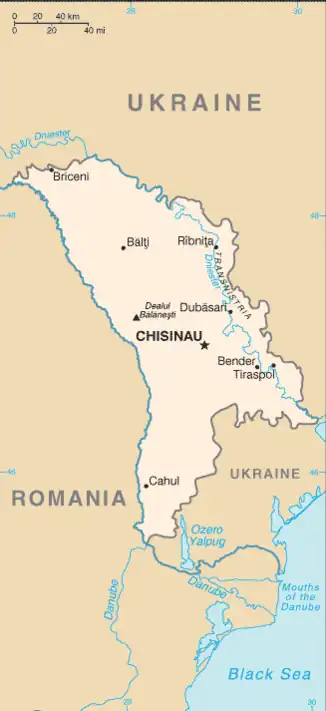 map of Moldova