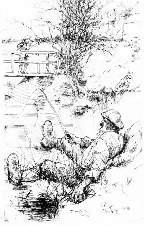 "God give thee strength, oh gentle trout, To pull the rascal in"