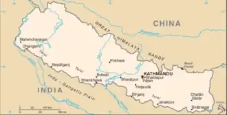 map of Nepal