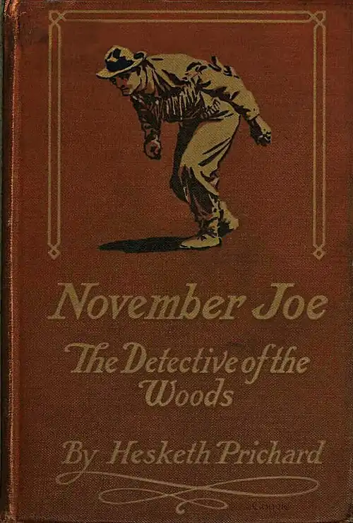 Book cover depicting a crouching man in buckskins