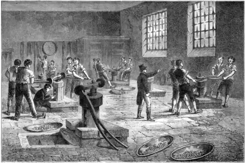interior of the mint. (From a Drawing of about 1820.)