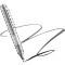 Icon of writing with a pen