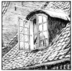 THE STUDENT LIVED IN THE GARRET.