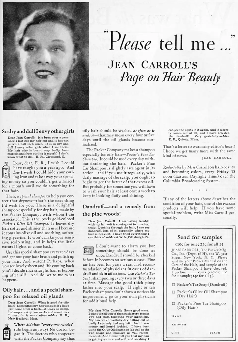 Jean Carroll, The Packer Mfg. Co.