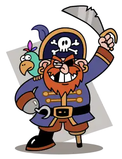 Cartoon of a pirate