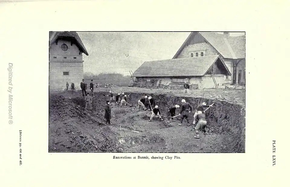 Excavations at Butir, showing Clay Pits. [Between pp. 456 and 457.