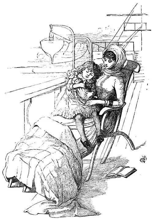 Amy cuddled down in her lap with a sigh of relief and satisfaction.