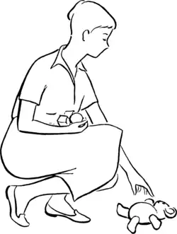 4. Keep the back straight as you stoop