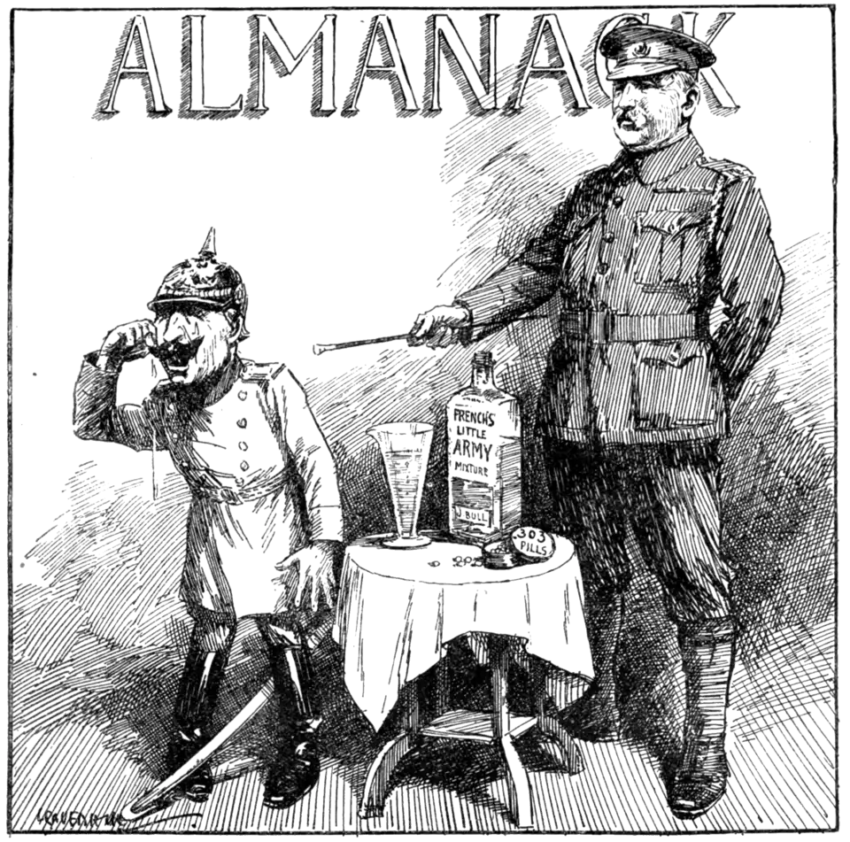 Punch almanak 1915 calendar image