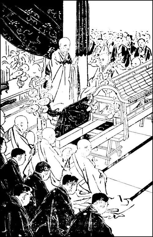 Service at the Temple.