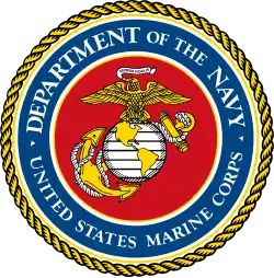 The seal of the United States Marine Corps. Officially described and defined in Executive Order 10538 (see list of works).