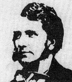 Monochrome portrait of Sheridan Le Fanu