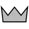 Simple silver crown icon