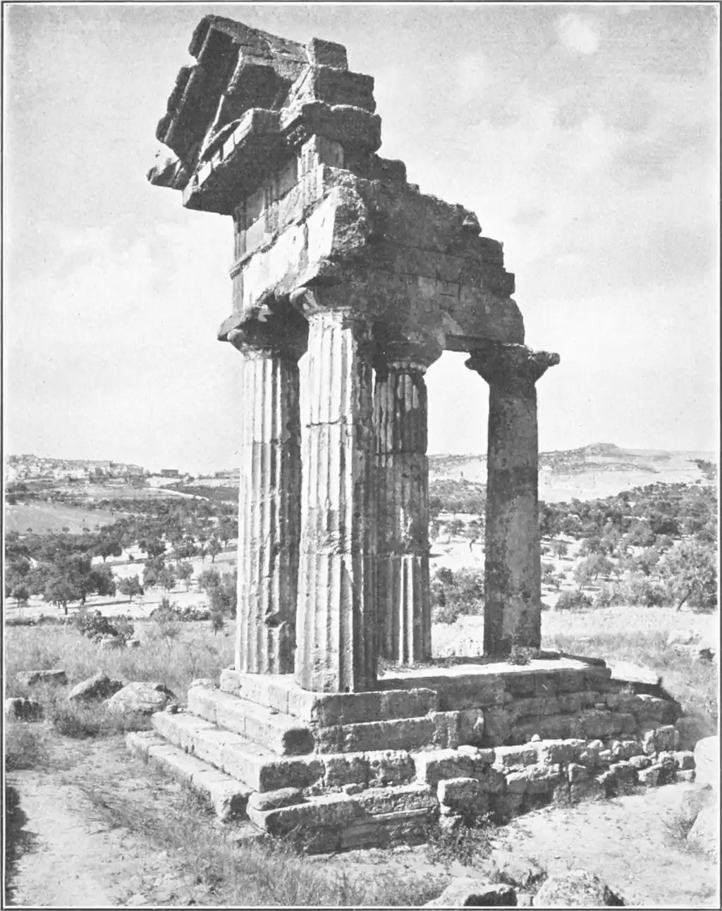 Photograph of the Temple of Castor and Pollux at Girgenti