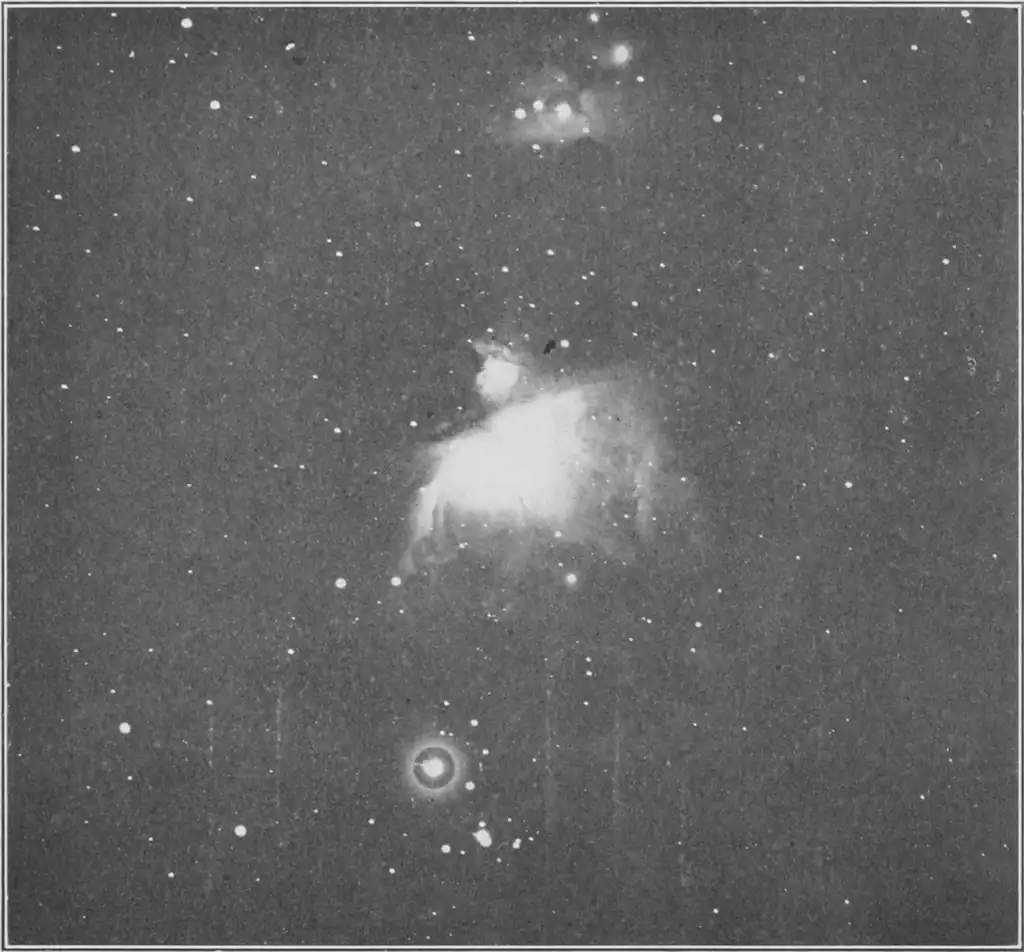 A photograph of the Great Nebula in Orion