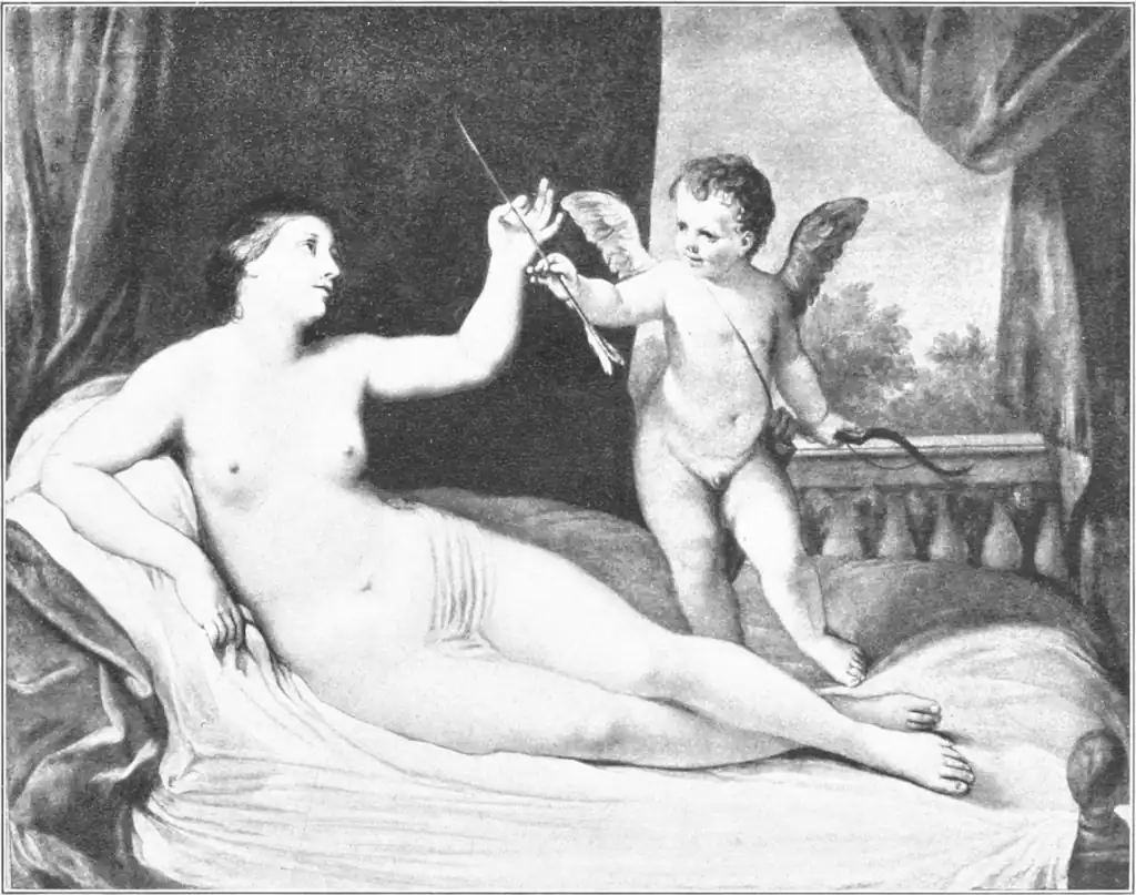 Painting of Venus and Cupid
