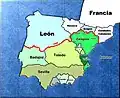 map of medieval Spain