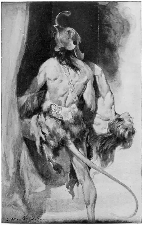 Mo-sar sprang forward, and seizing Jane about the waist, carried her off struggling and fighting fiercely