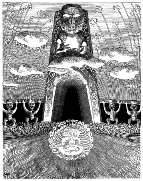 THE BIRTH OF MAUI AT MAHIKU-RANGI