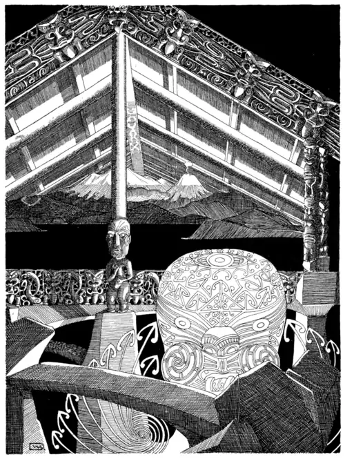 MAUI ENTERS HINE-NUI-TE-PO'S PATAKA