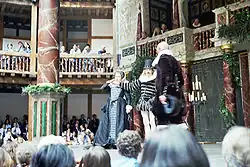 Performance of "The Comedy of Errors" at the restored Globe theatre.