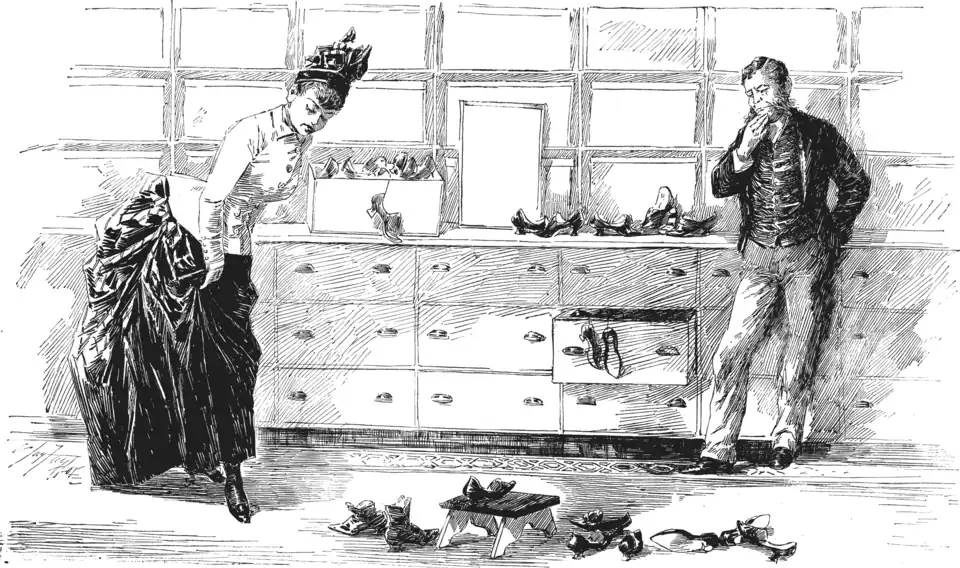 Mademoiselle Visits a Shoemaker
