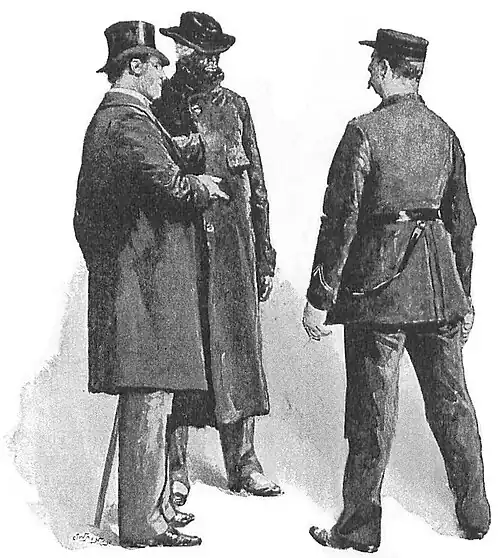 Illustration of Hewitt presenting Rameau to a surprised Nettings