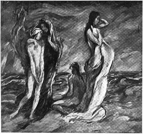 Women by the sea. By Carl Hofer